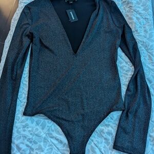 Express Black Long Sleeve Bodysuit